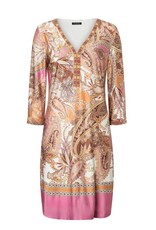 Ana Alcazar Jurk Kort Paisley VH kraaltjes Beige Roze