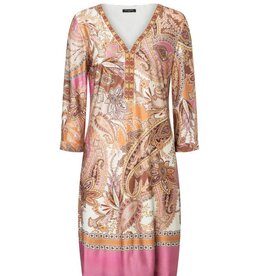 Ana Alcazar Jurk Kort Paisley VH kraaltjes Beige Roze
