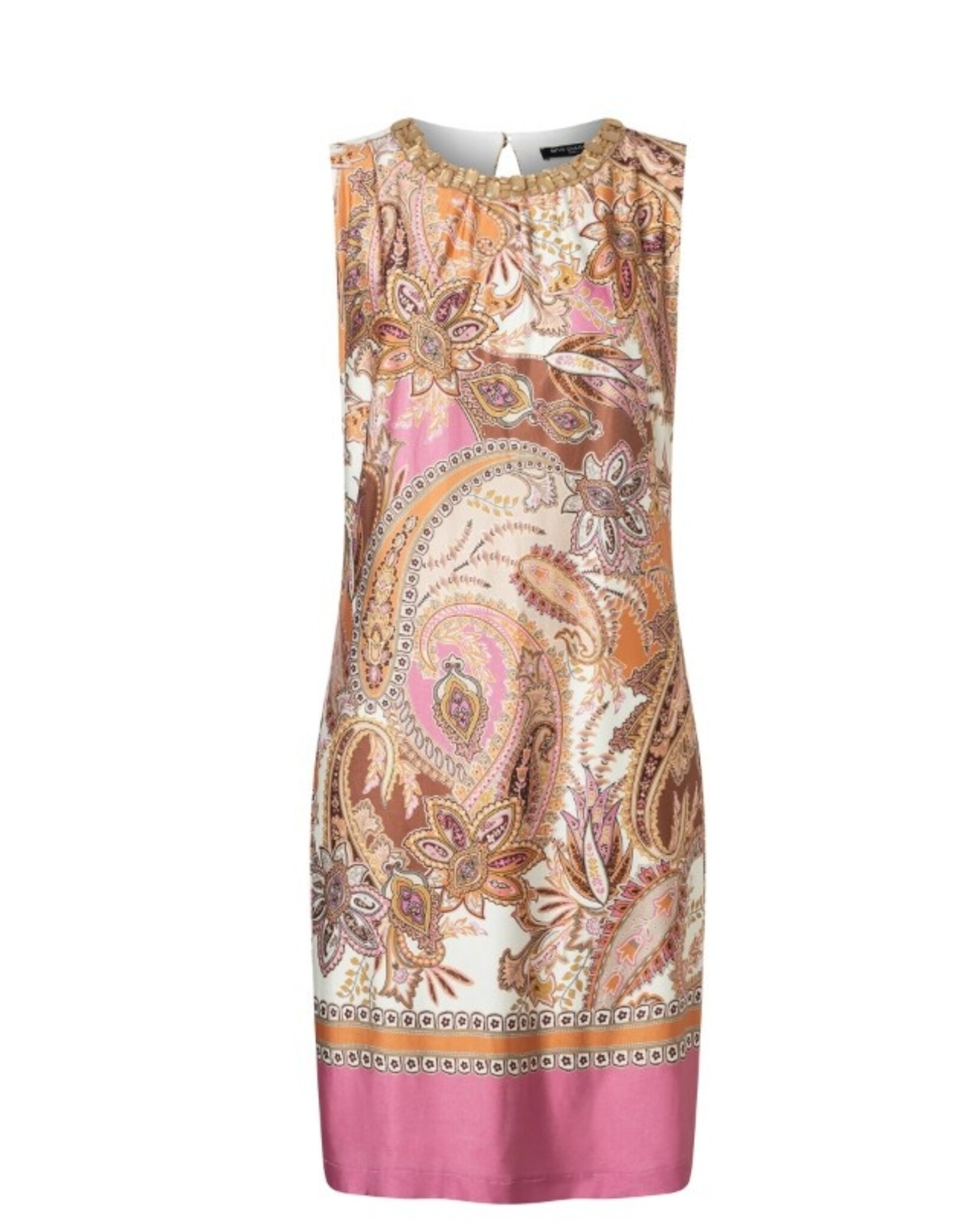 Ana Alcazar Jurk Kort Paisley RH Stenen Beige Roze