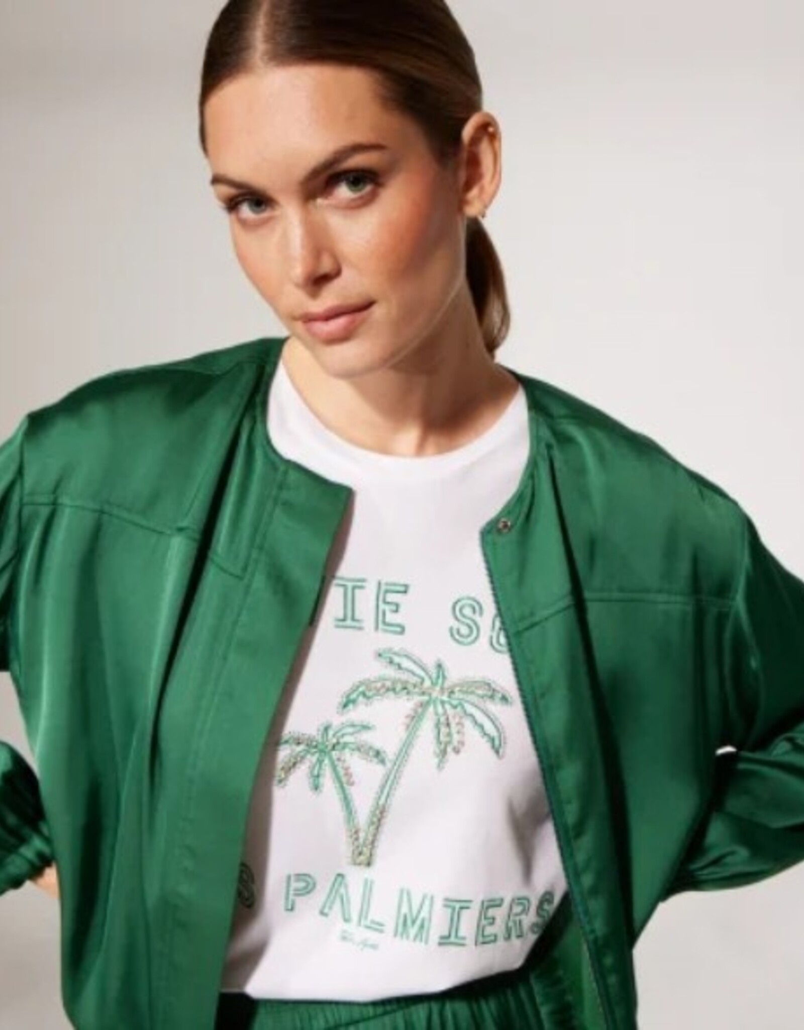 Marc Aurel Bomber Jackje Glans Groen