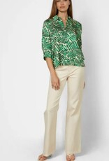 Marc Aurel Blouse Print Cream Green Varied