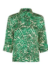 Marc Aurel Blouse Print Cream Green Varied