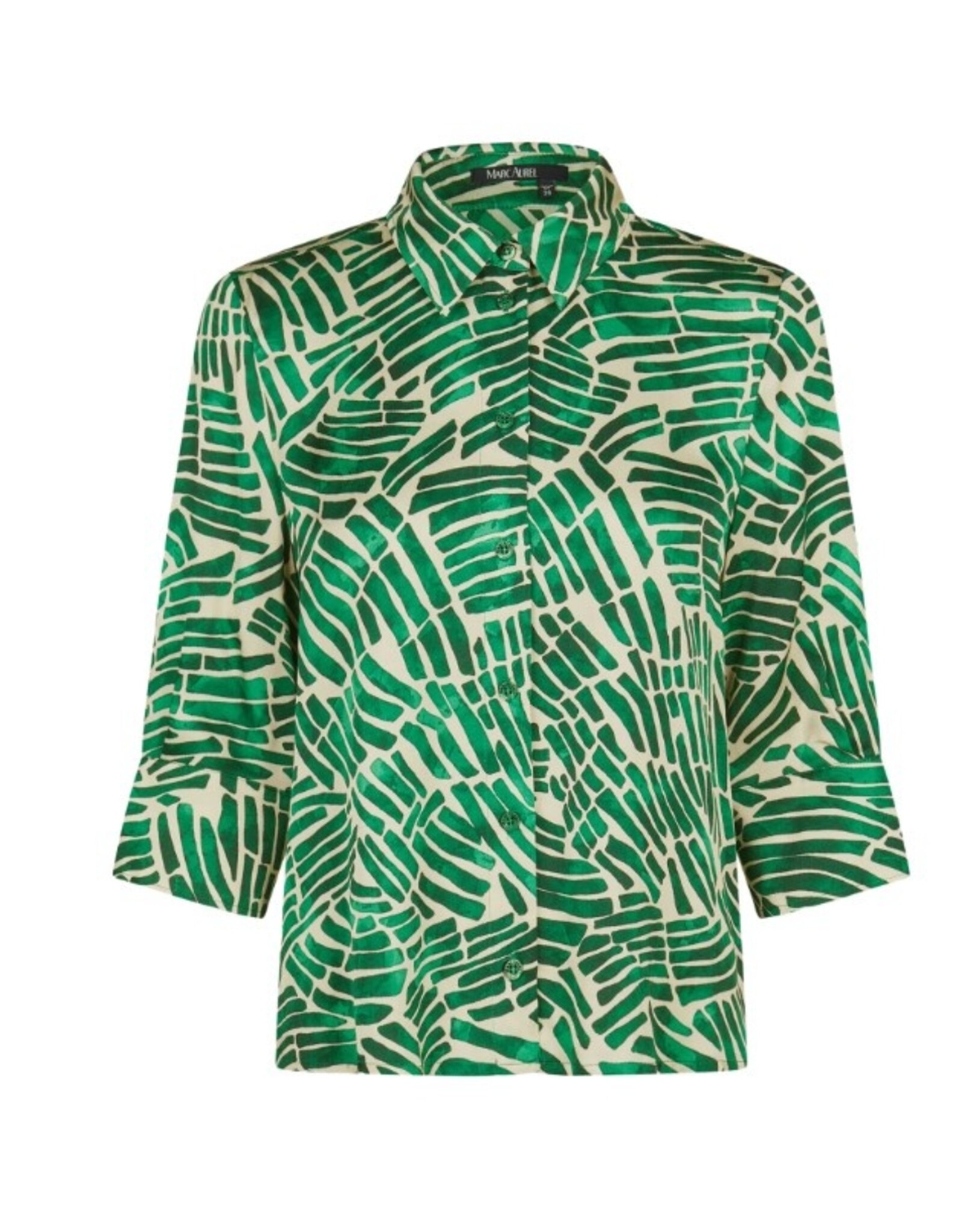 Marc Aurel Blouse Print Cream Green Varied