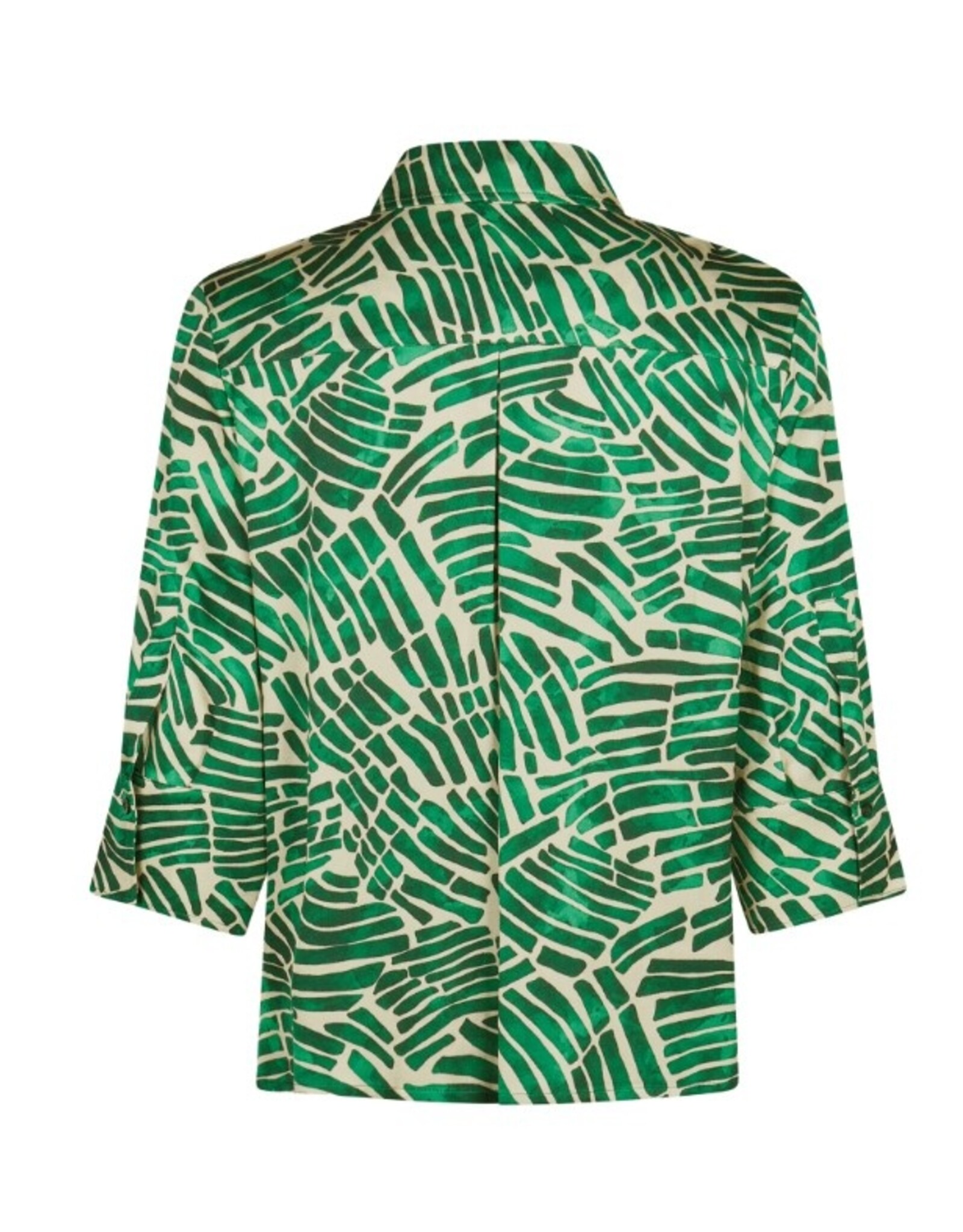 Marc Aurel Blouse Print Cream Green Varied
