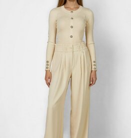 Marc Aurel Pantalon Wijd Elastic Band Cream