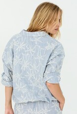 Moscow Blouse/Jasje Femila-2 Light Denim Stripe