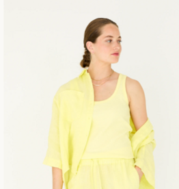 Bellamy Zouko Top Ribbel Pastel Yellow