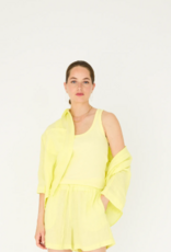 Bellamy Zouko Top Ribbel Pastel Yellow