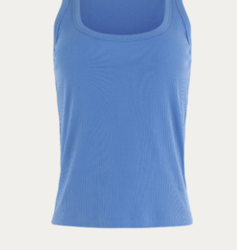 Bellamy Zouko Top Ribbel Harbour Blue Solid