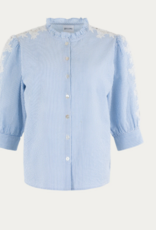 Bellamy Tamiko Blouse Sky Blue Stripe