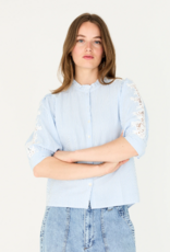 Bellamy Tamiko Blouse Sky Blue Stripe