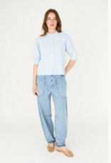 Bellamy Tamiko Blouse Sky Blue Stripe