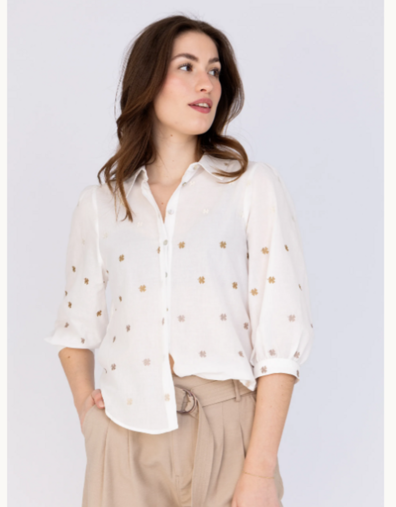 Bellamy Billie Blouse Bloem Design Sand Wit