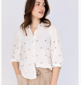 Bellamy Billie Blouse Bloem Design Sand Wit