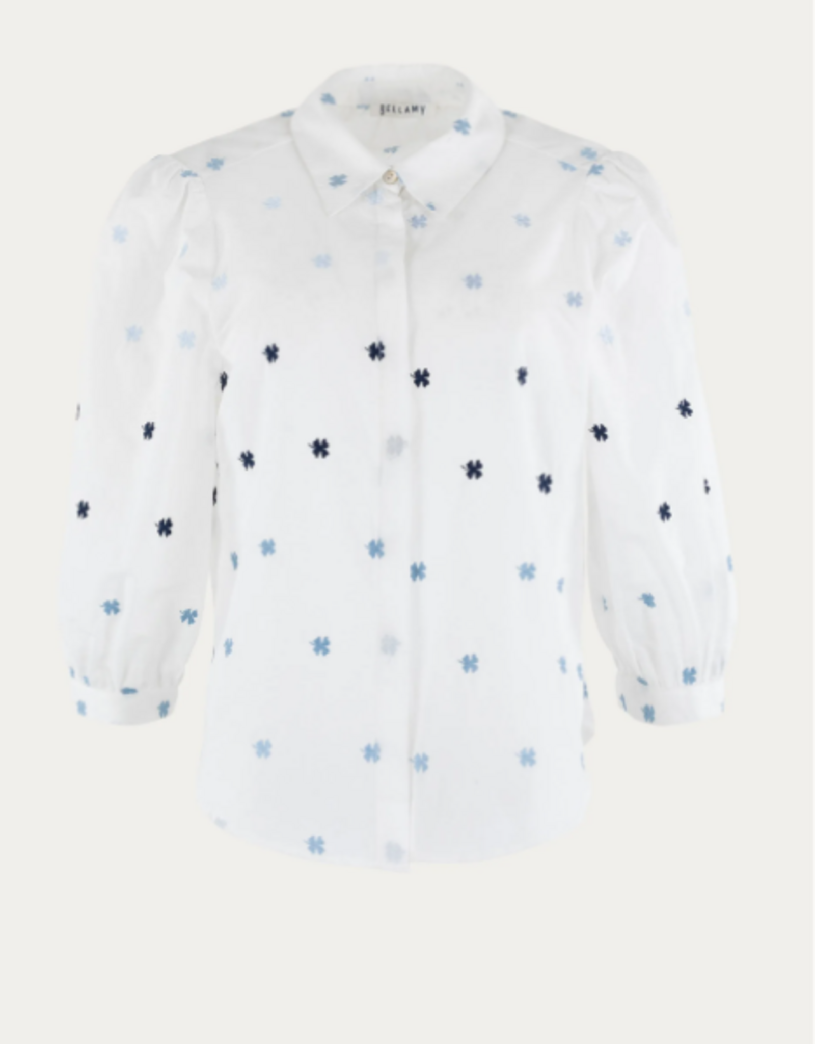 Bellamy Billie Blouse Bloem Design  Blauw Wit