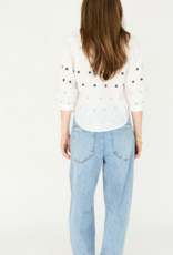 Bellamy Billie Blouse Bloem Design  Blauw Wit
