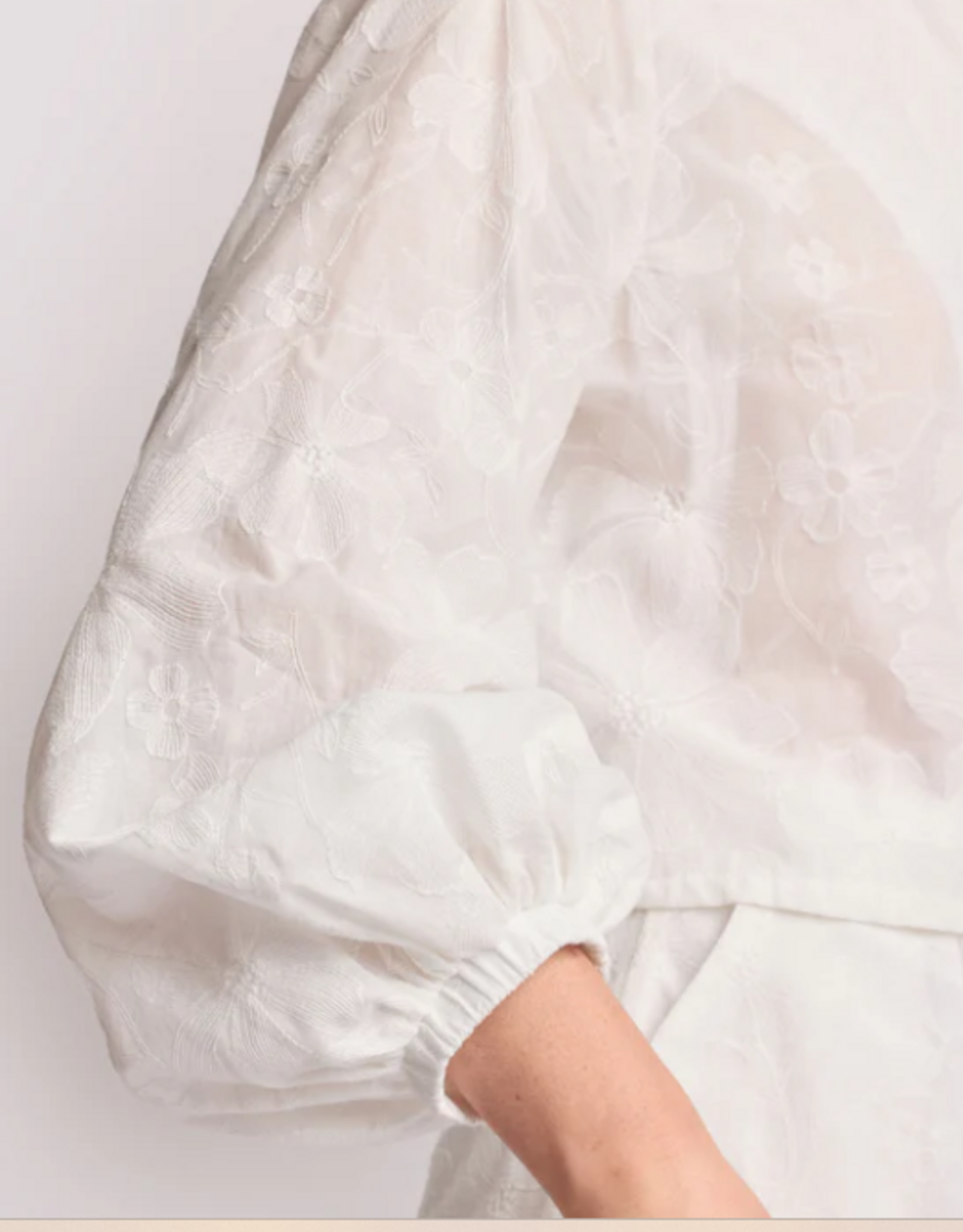 Kocca Blouse Jasje Norge RH Borduur  Bloem Wit