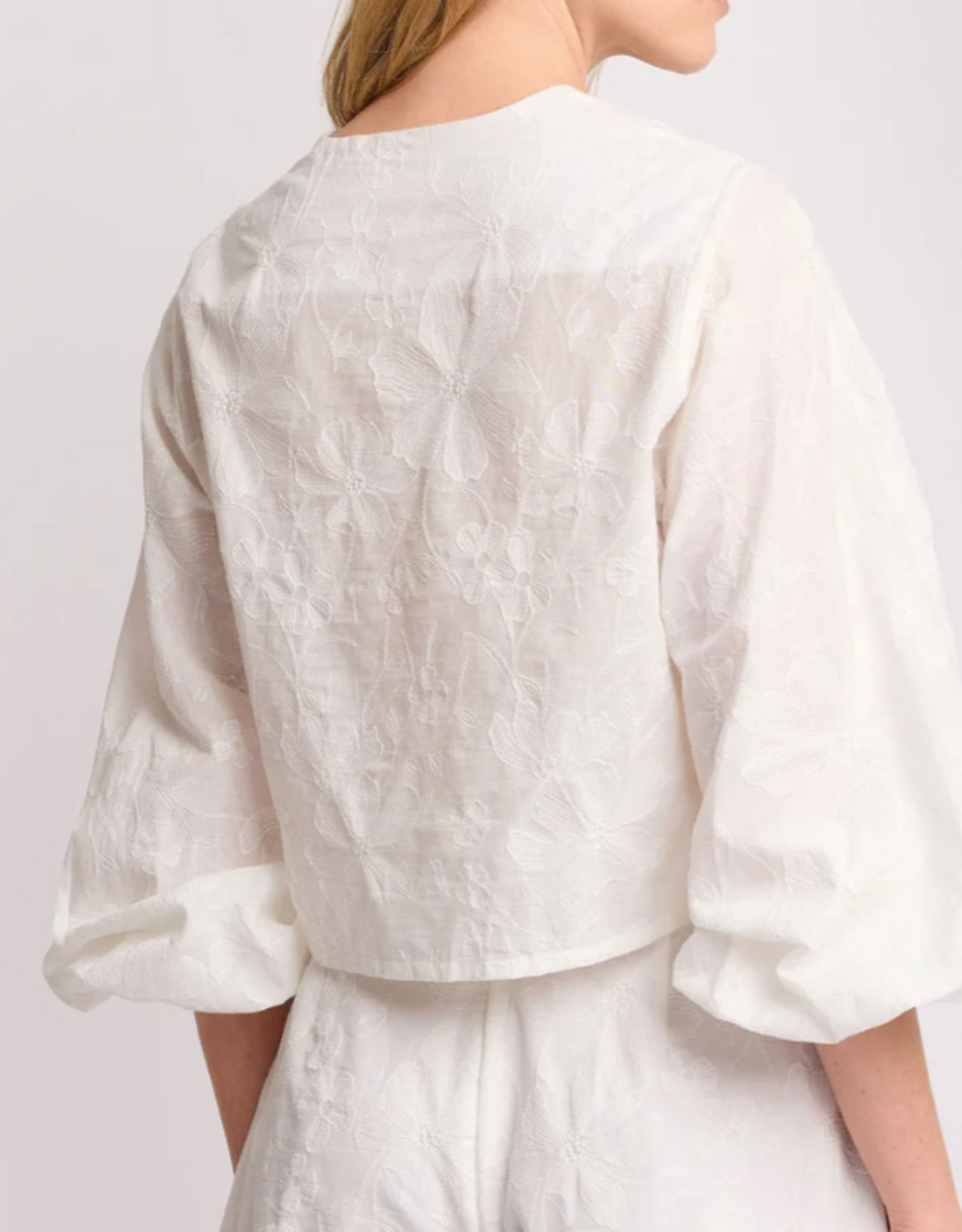 Kocca Blouse Jasje Norge RH Borduur  Bloem Wit