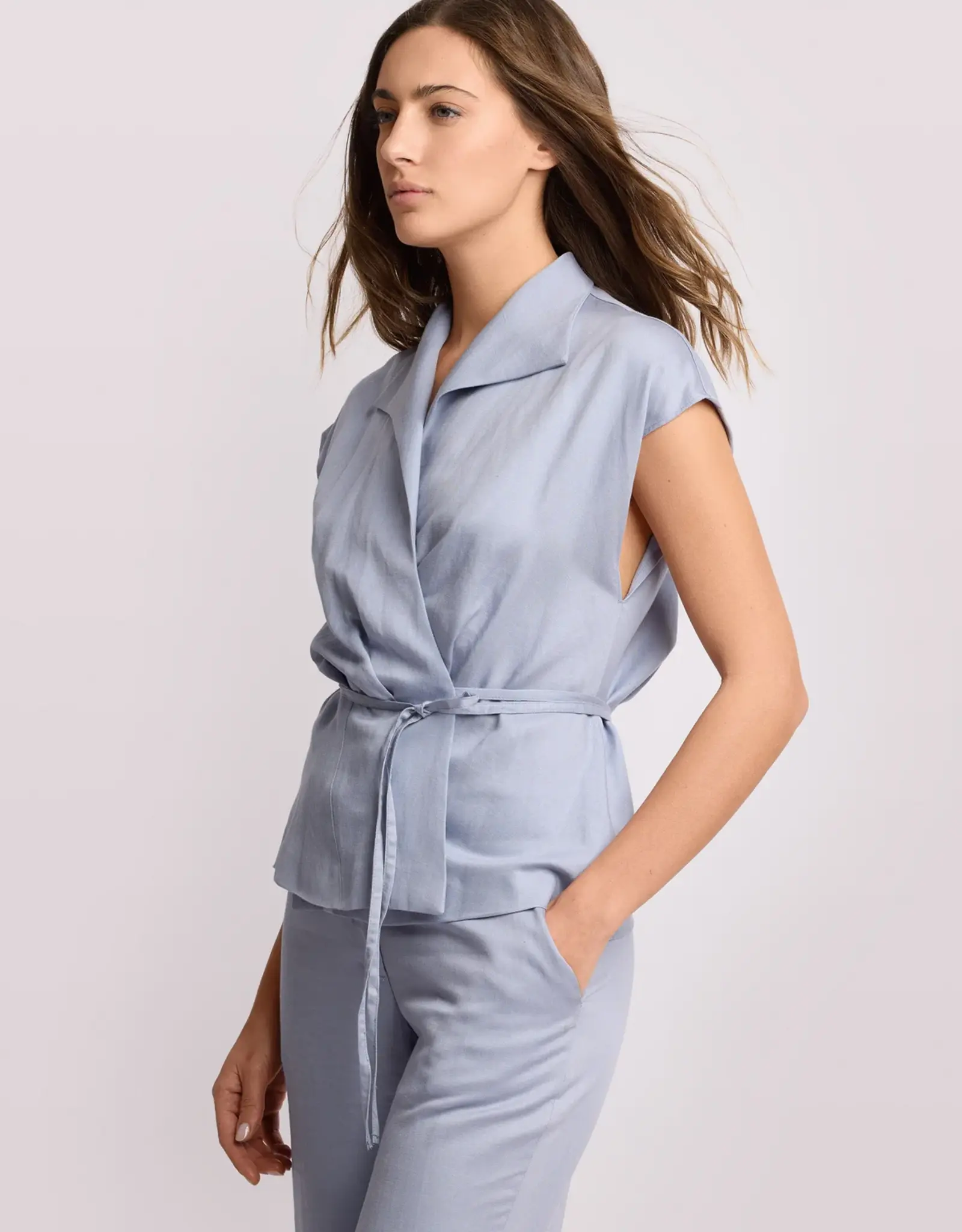 Kocca Blouse/Gilet Domma Azzurro Lavendel