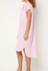 Josephine &CO Bree Doorknoop Jurk Kapmouw Gestreept Roze