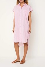 Josephine &CO Bree Doorknoop Jurk Kapmouw Gestreept Roze