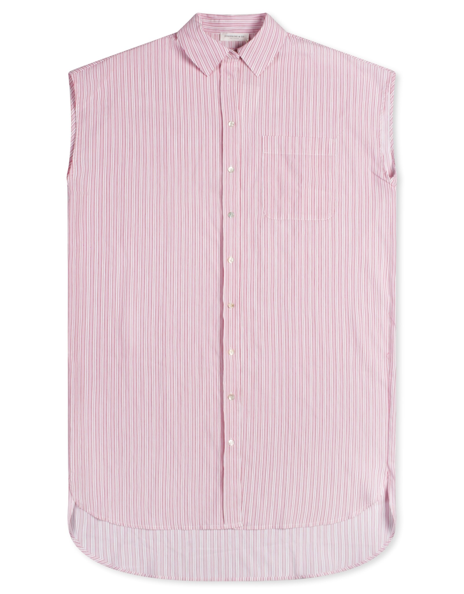 Josephine &CO Bree Doorknoop Jurk Kapmouw Gestreept Roze