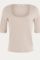 Bellamy T-Shirt Zaza U-Hals Sand Solid