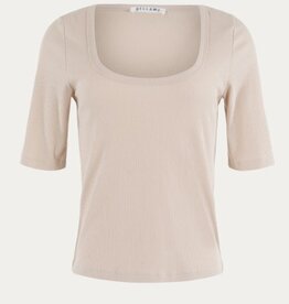 Bellamy T-Shirt Zaza U-Hals Sand Solid