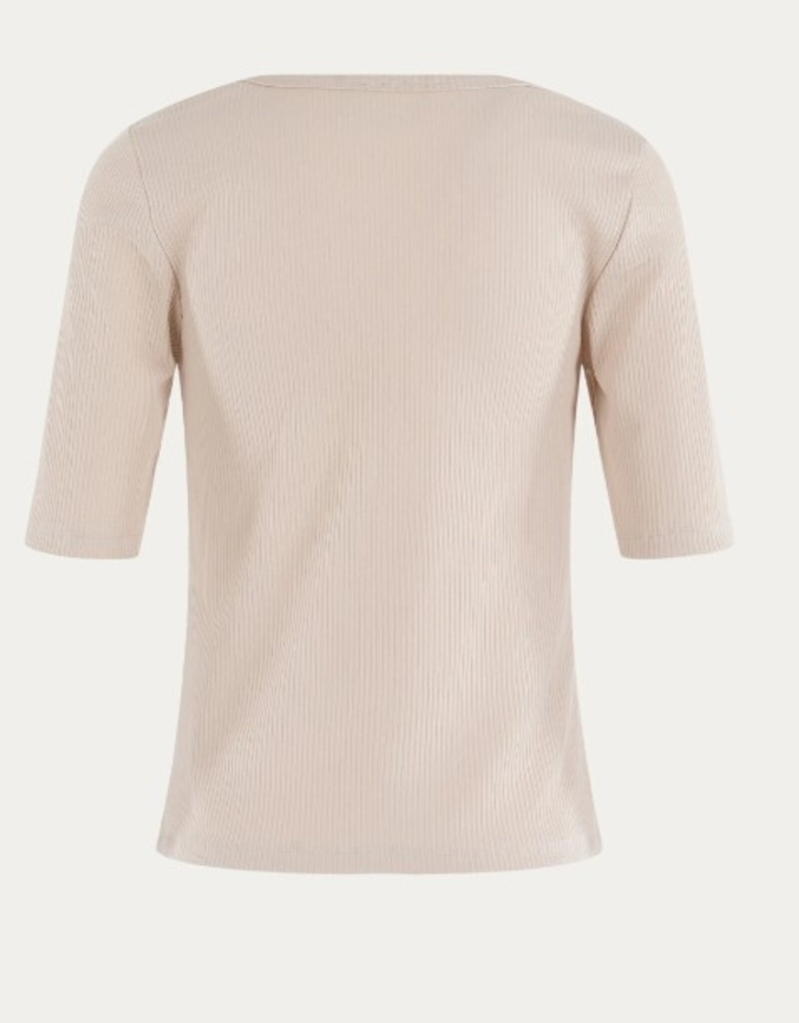 Bellamy T-Shirt Zaza U-Hals Sand Solid