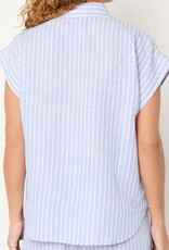 Josephine &CO Barndon Blouse  Kapmouw Gestreept Blauw