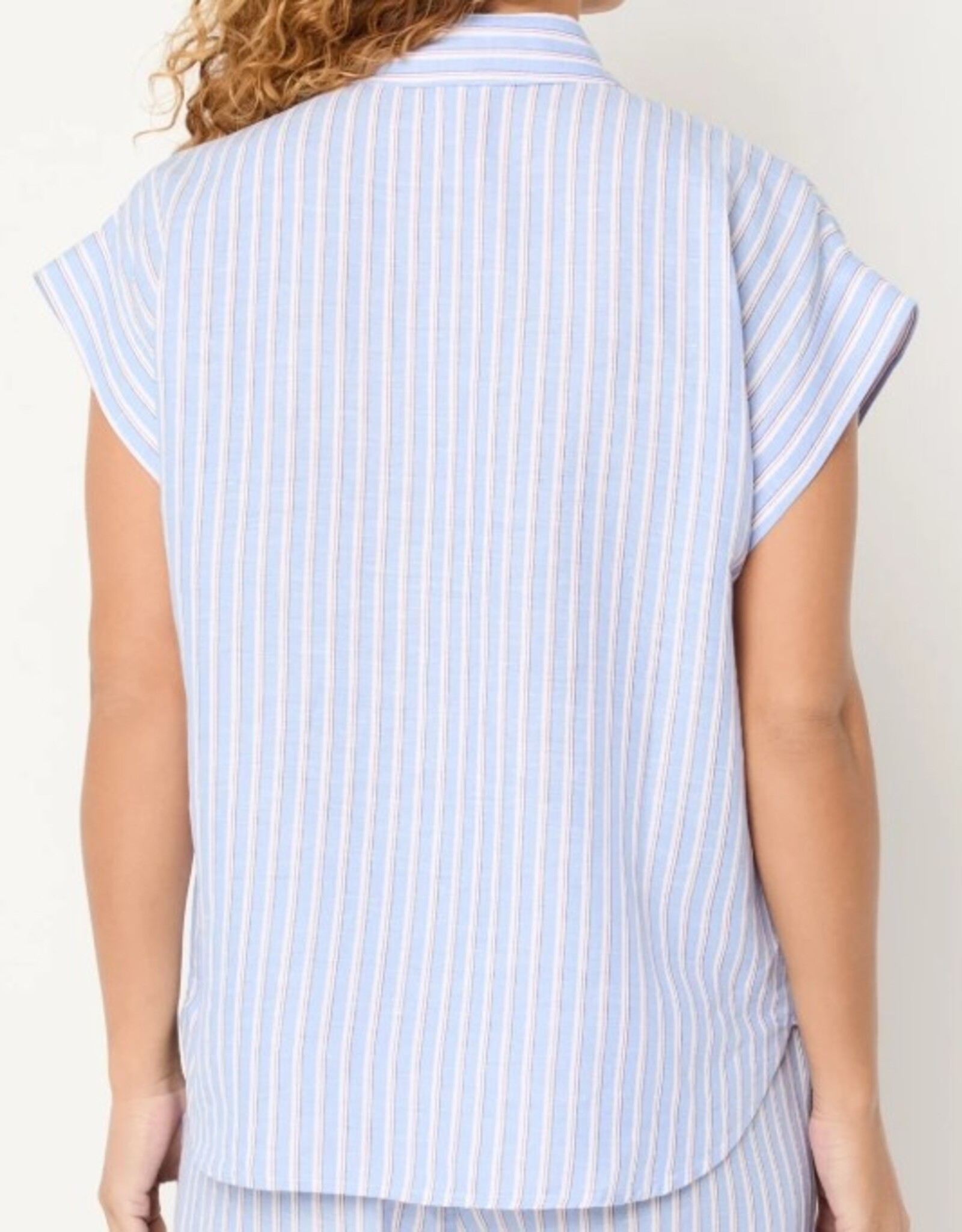 Josephine &CO Barndon Blouse  Kapmouw Gestreept Blauw