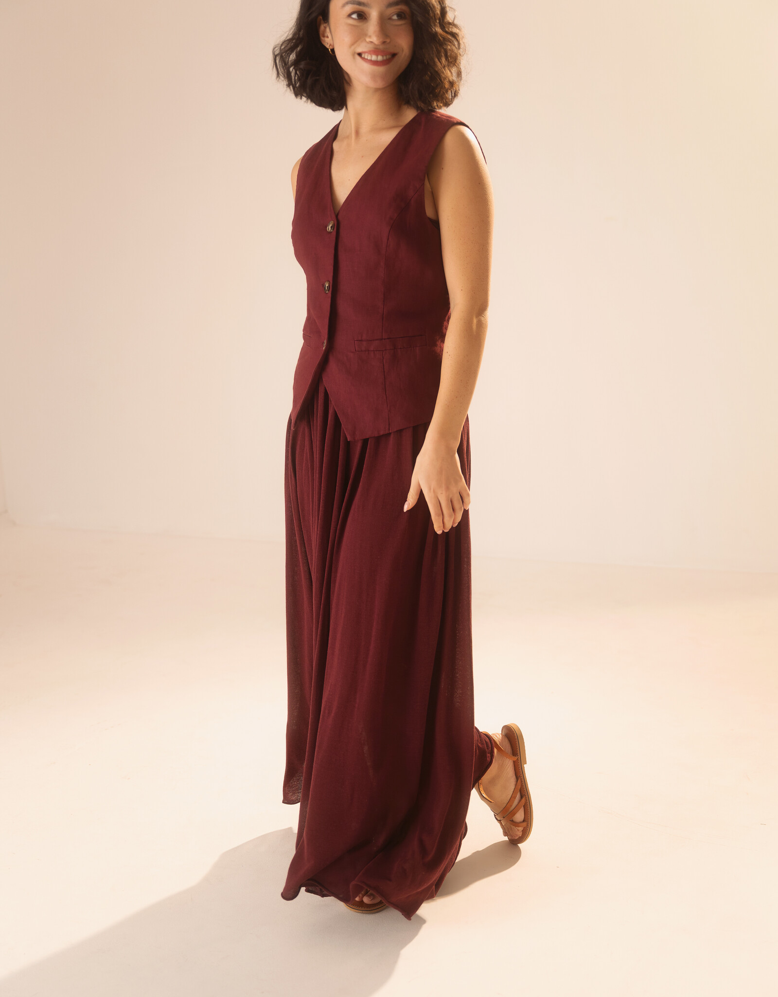 Emotions Linnen Rok Merlot