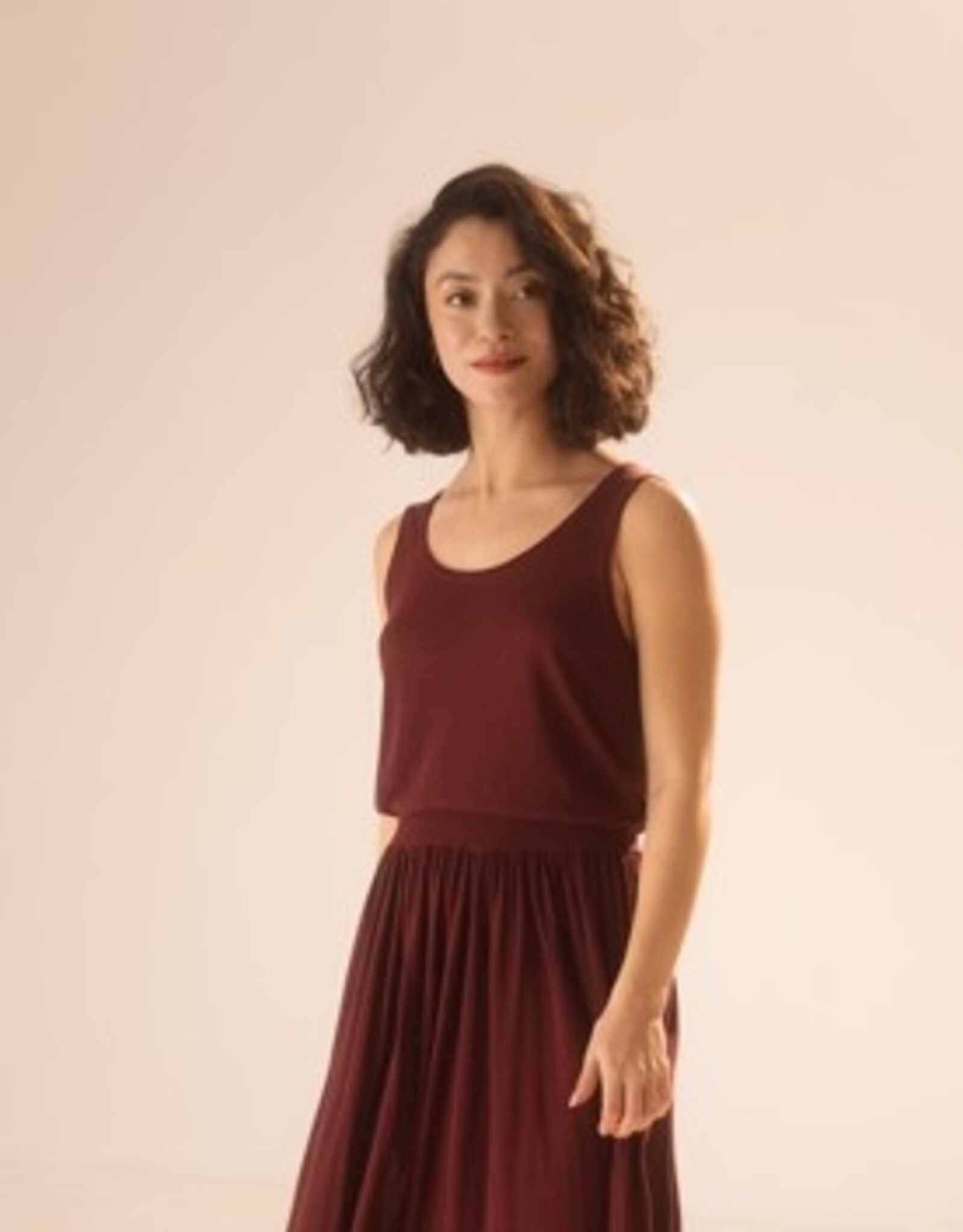 Emotions Linnen Top Merlot