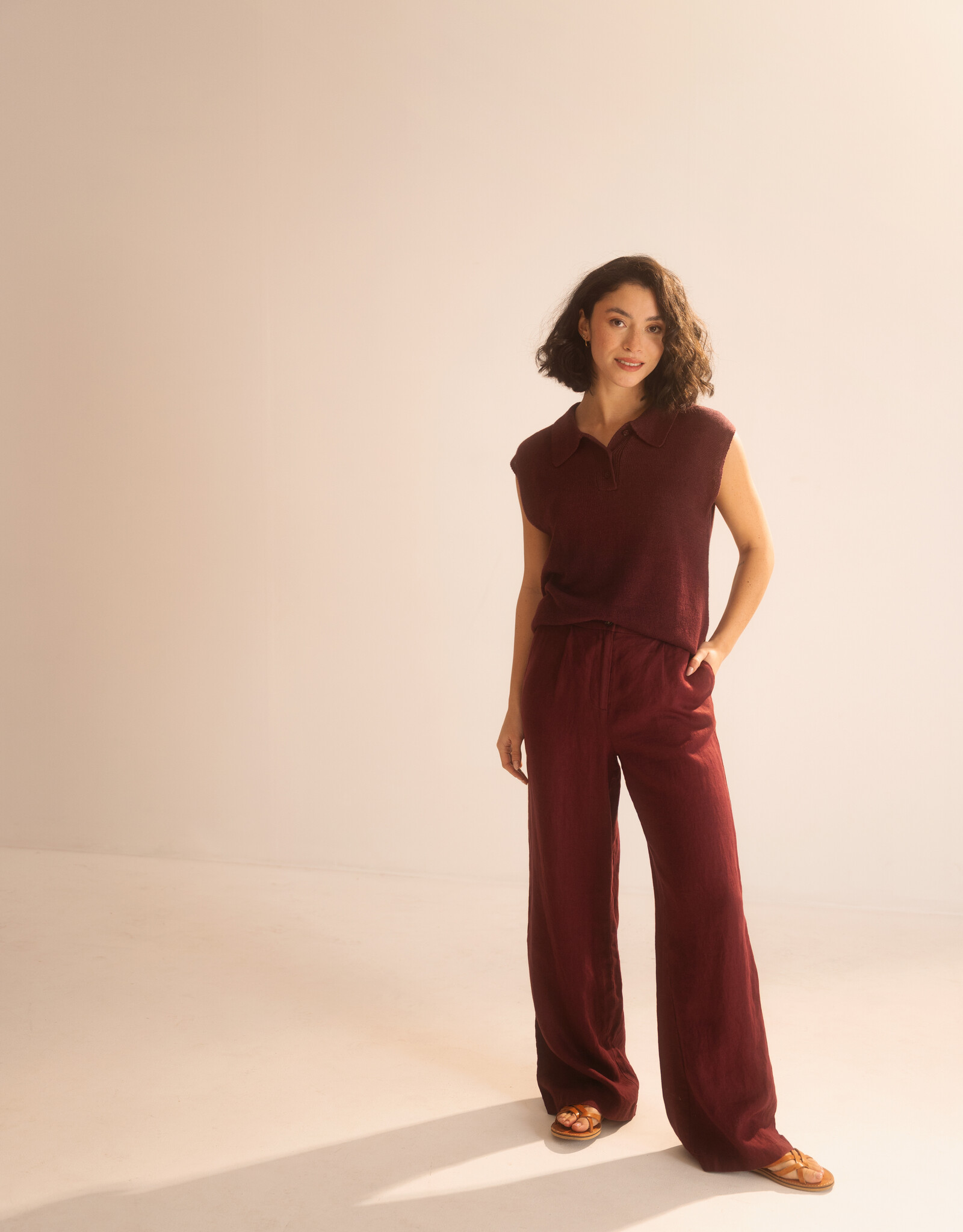 Emotions Pantalon Wide Leg Merlot