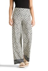 Cambio Pantalon Allison Print Creme Dark Blue