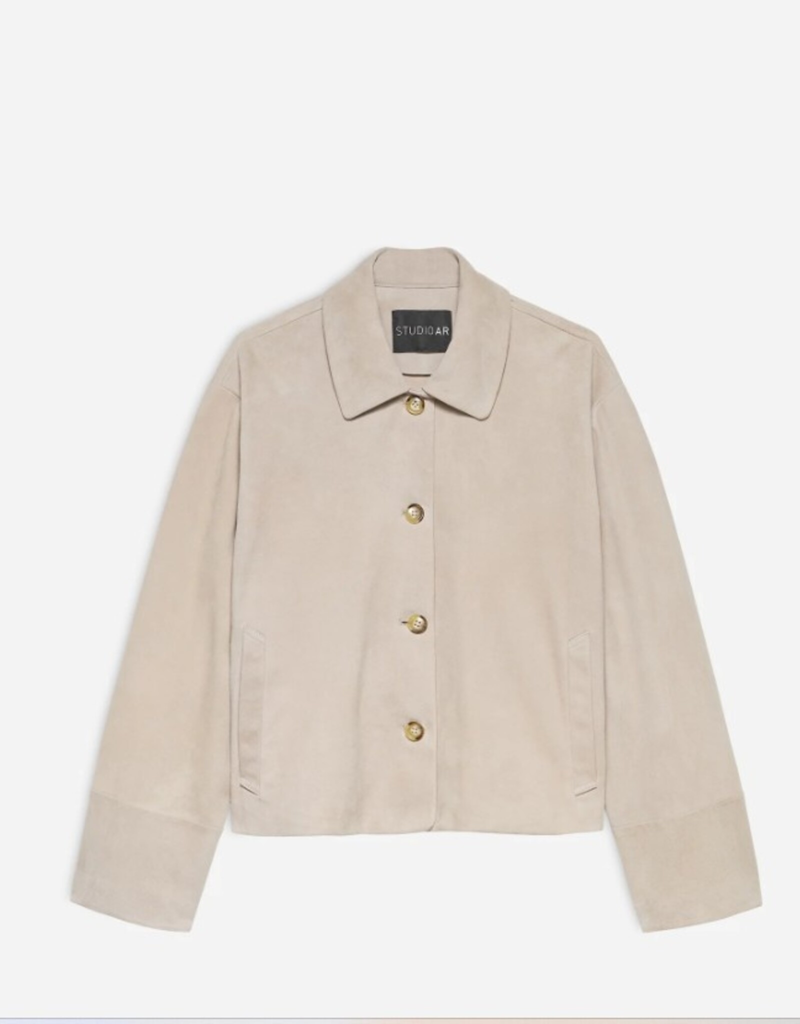 Studio AR Blazer Elaine Goat Suede Smoke Grey