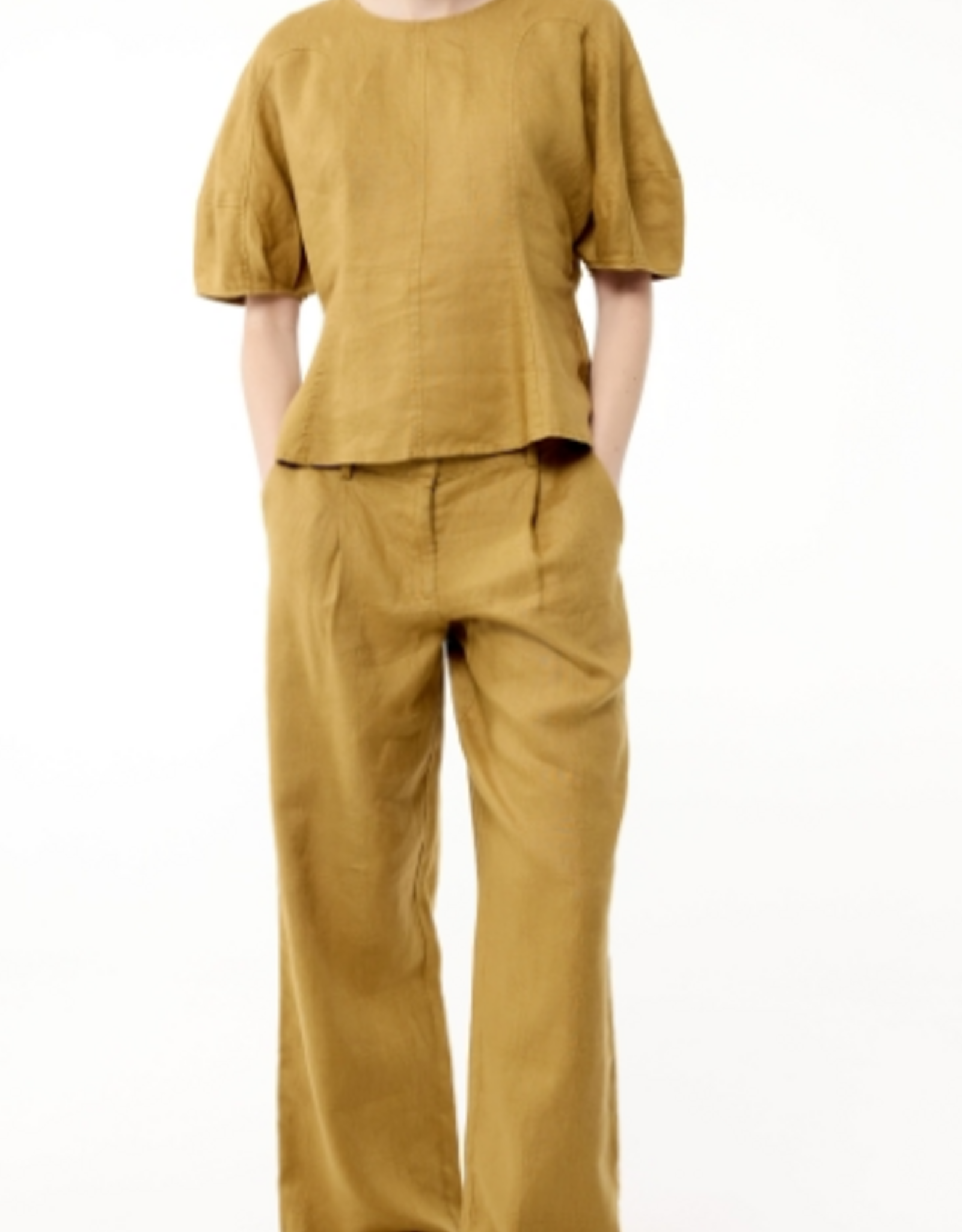 JcSophie Pantalon Merryl Linnen Oker