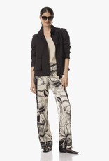 JapanTKY Pataky Dessin Pantalon Zwart/Wit Bloem Print