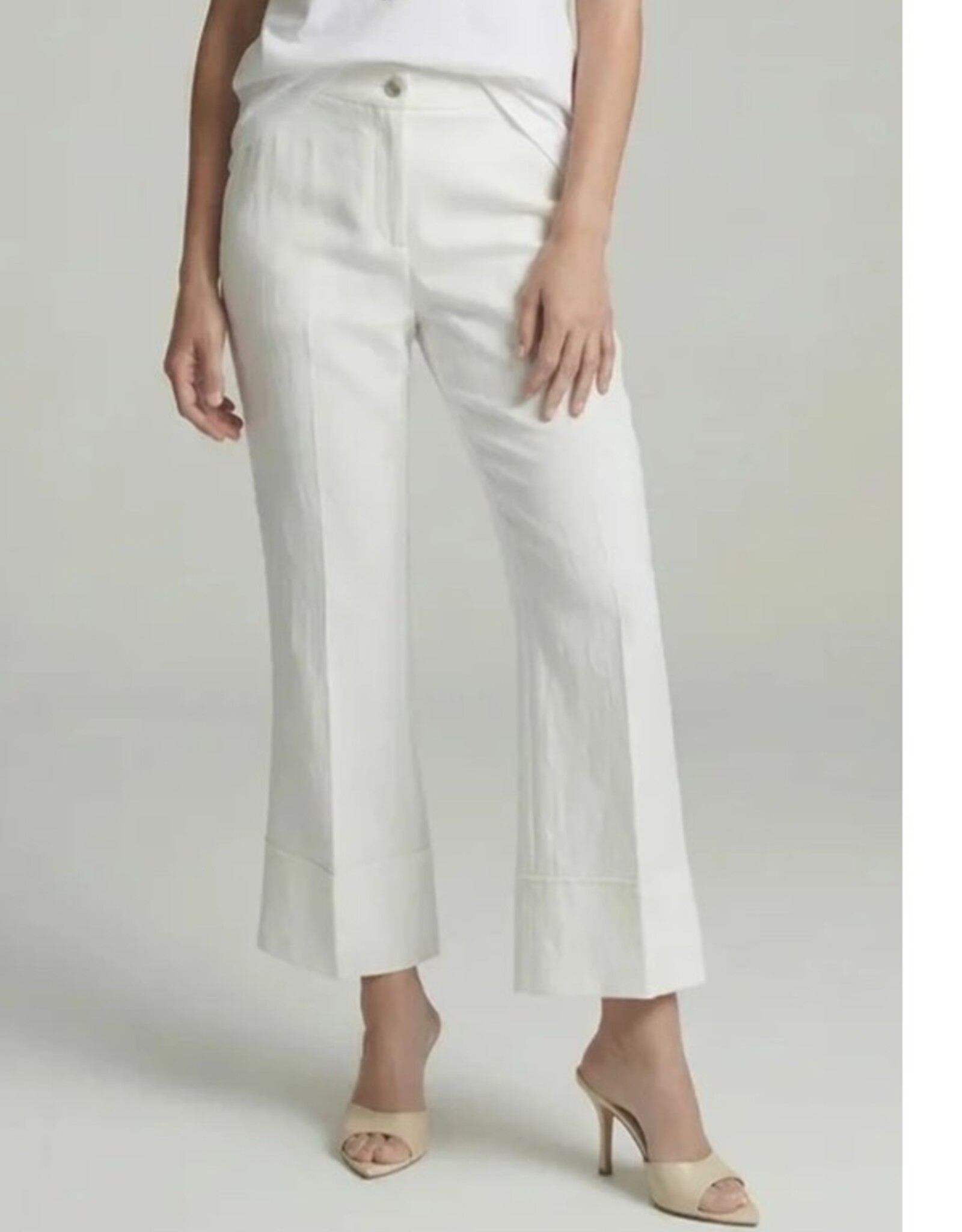 Marc Aurel Pantalon Enkel lang Flared Wijd Wit