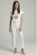 Marc Aurel Pantalon Enkel lang Flared Wijd Wit