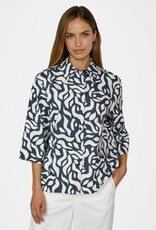 Marc Aurel Blouse 3/4/Mouw Zwart/Wit