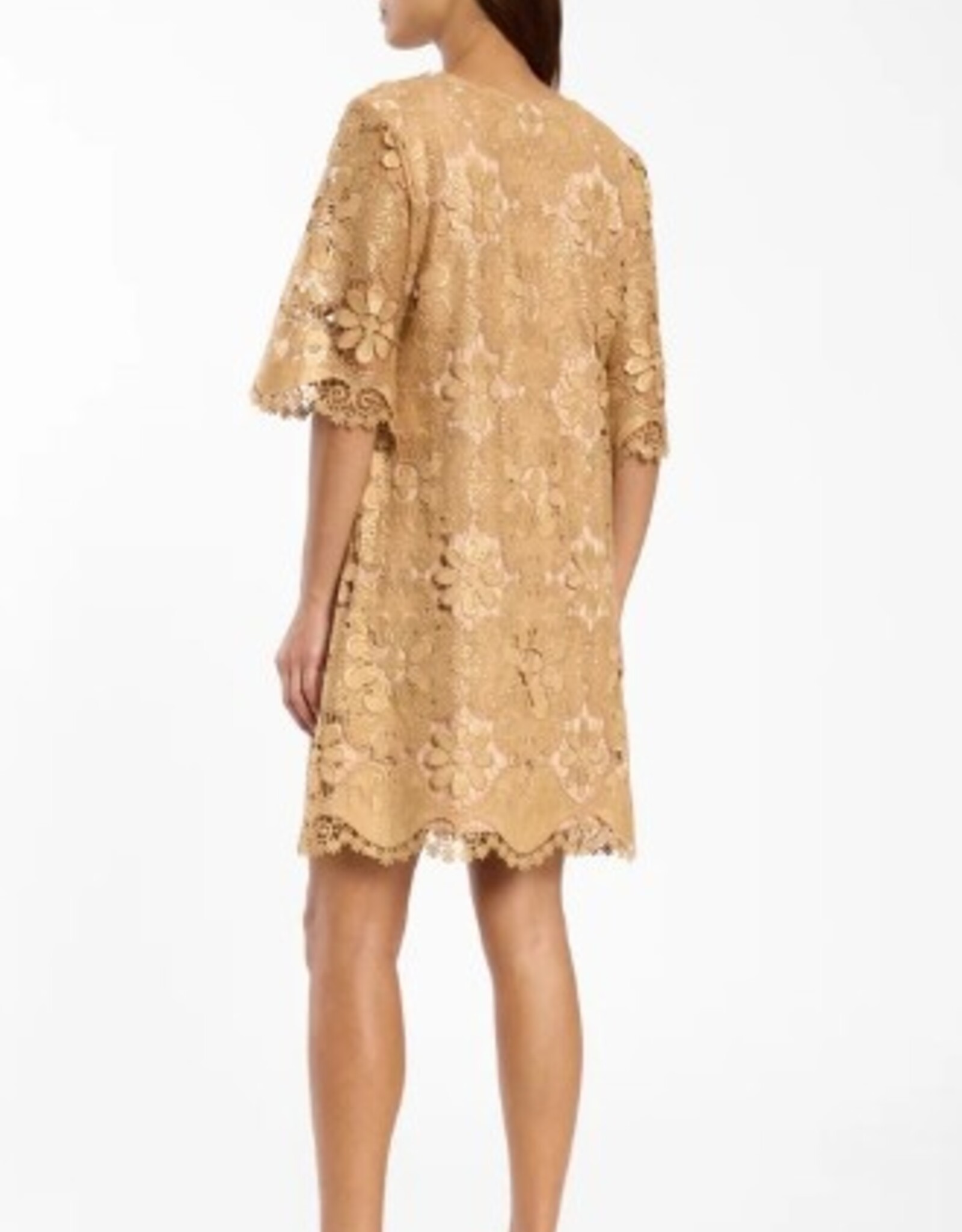 Ana Alcazar Jurk Kant Gold