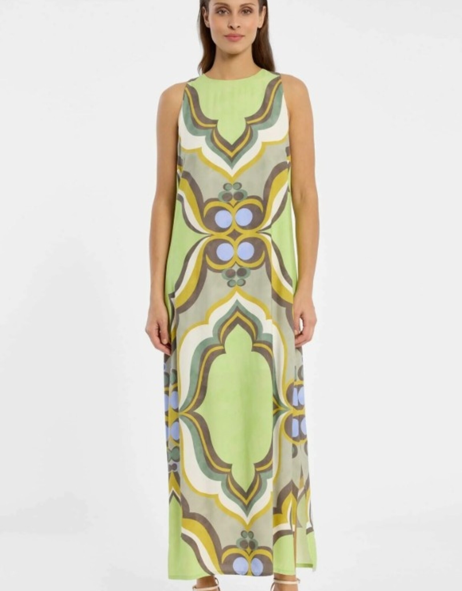 Ana Alcazar Jurk Retro Print Groen