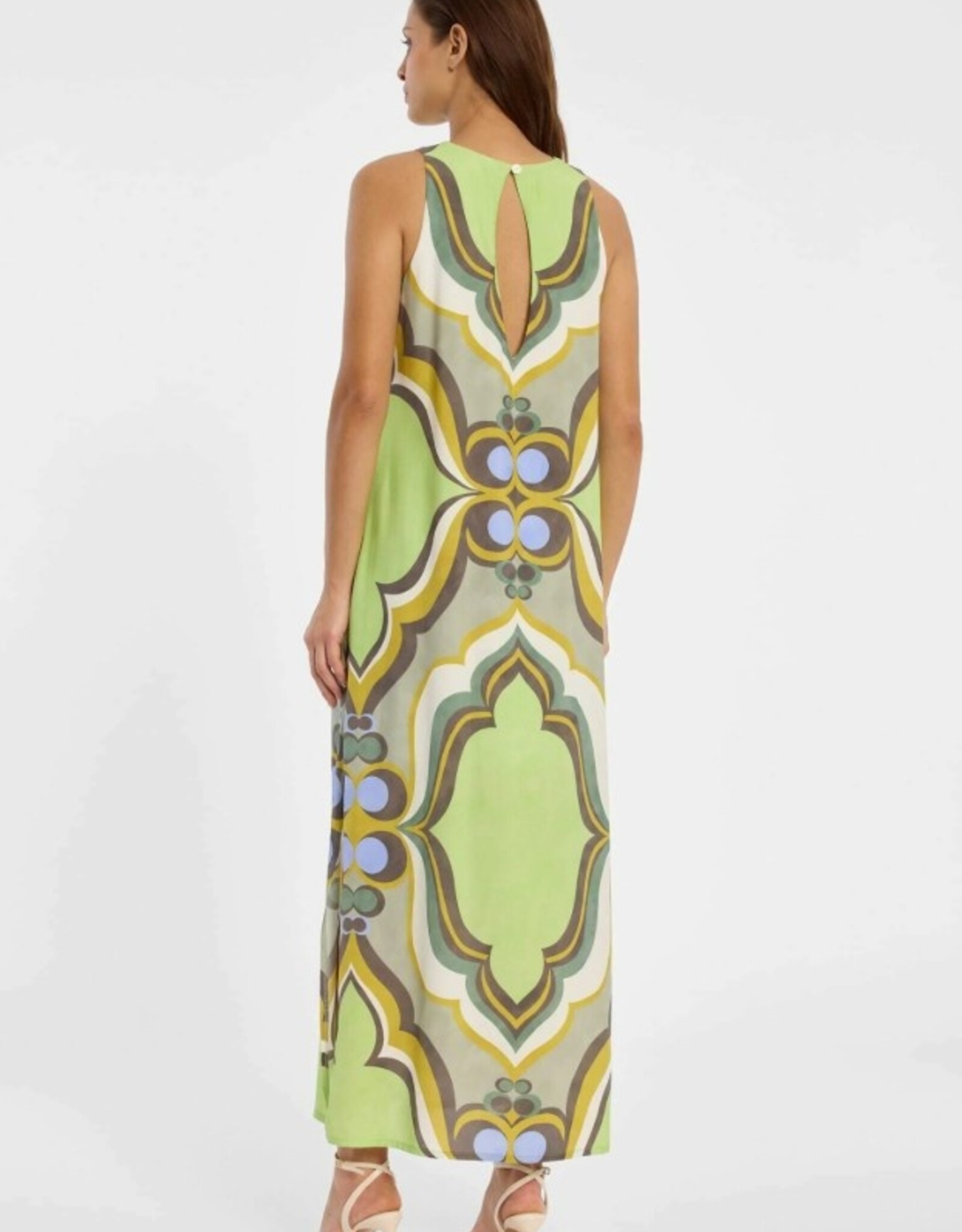Ana Alcazar Jurk Retro Print Groen