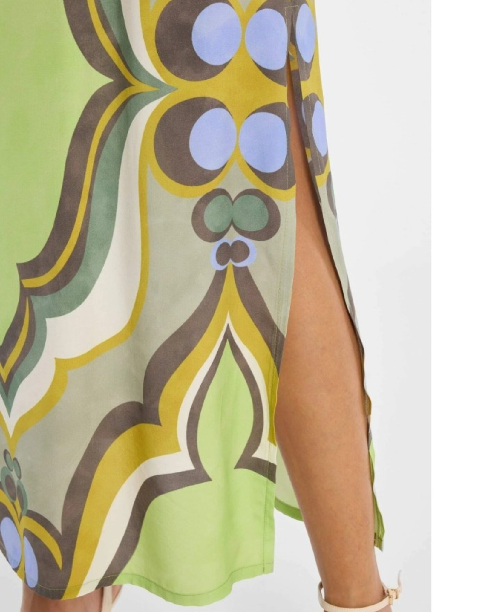 Ana Alcazar Jurk Retro Print Groen