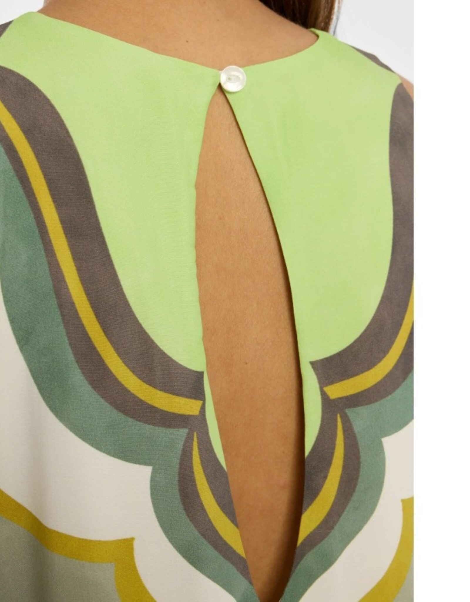 Ana Alcazar Jurk Retro Print Groen