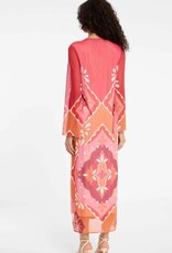Ana Alcazar Jurk Print Rood Kaftan Model