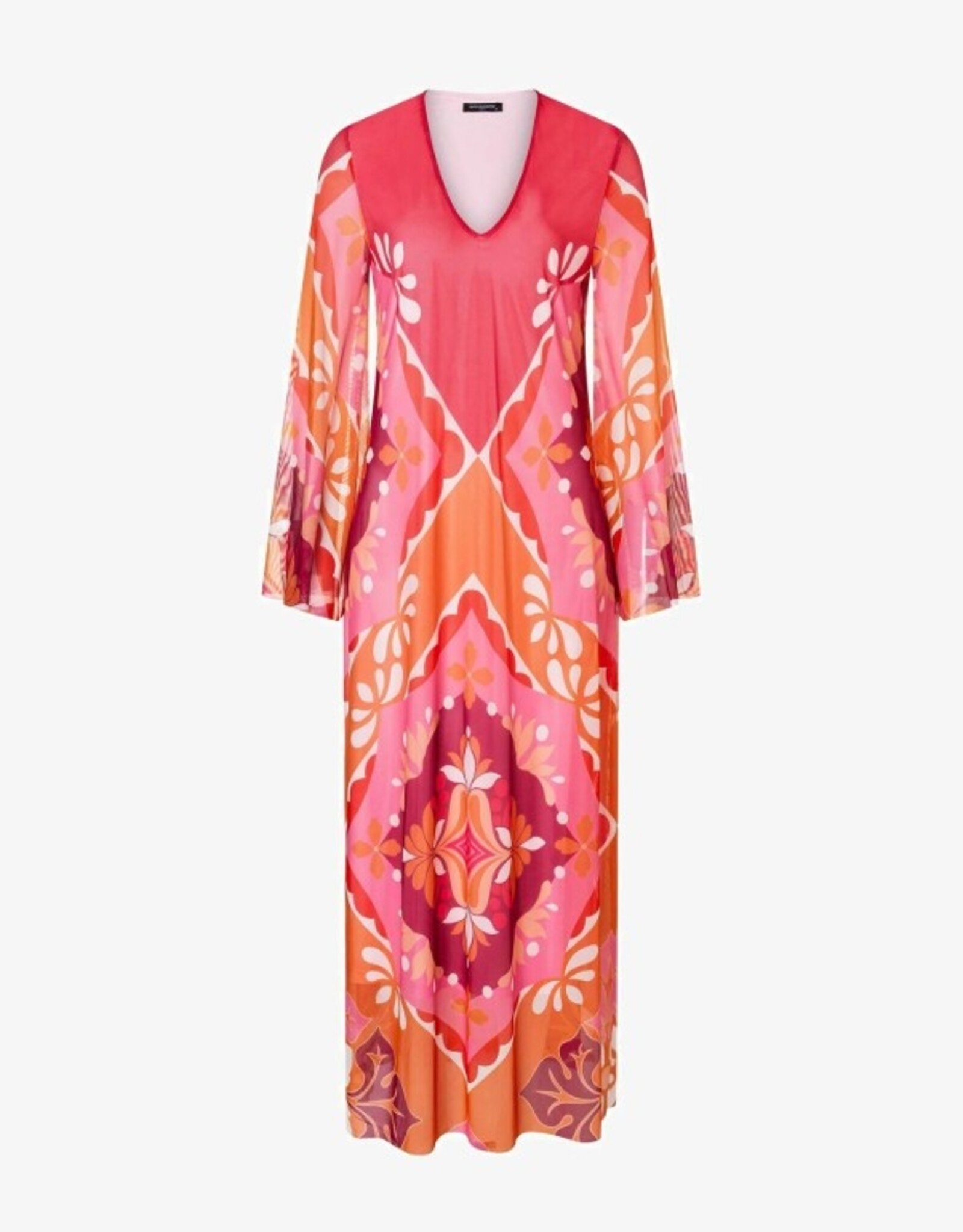 Ana Alcazar Jurk Print Rood Kaftan Model