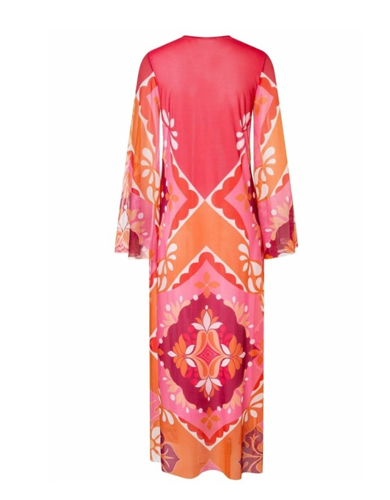 Ana Alcazar Jurk Print Rood Kaftan Model