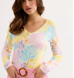 Leo&Ugo Pullover V-Hals Sample Color Zomerse Print